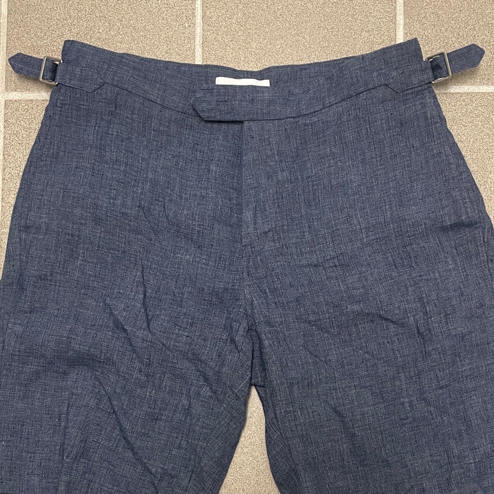 Reiss Side Tab Linen Shorts